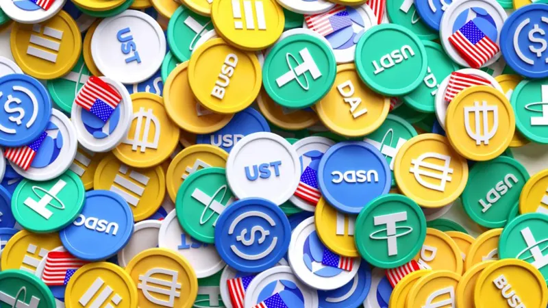 Các stablecoin, loại tiền mã hóa được gắn với đồng USD. Ảnh: SHUTTERSTOCK