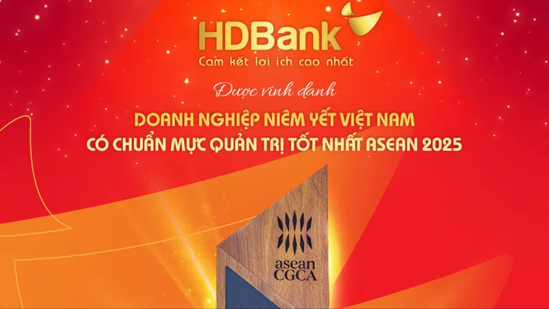 HDBank – Ngân hàng Việt được vinh danh Top 5 Quản trị chuẩn mực ASEAN 2025