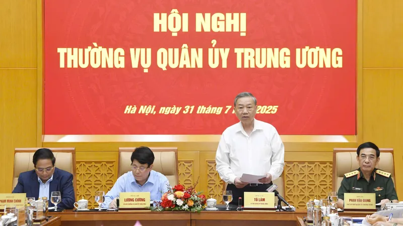 Tổng Bí thư Tô Lâm chủ trì hội nghị Thường vụ Quân ủy Trung ương