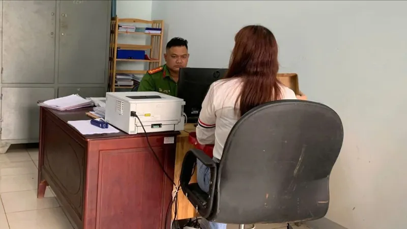 Cơ quan công an làm việc với bà N.T.Q.