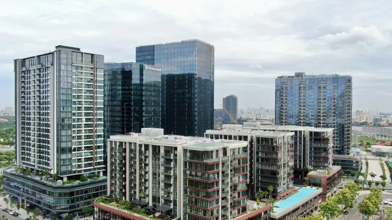 Một góc Khu đô thị mới Thủ Thiêm, TPHCM. Ảnh: HOÀNG HÙNG