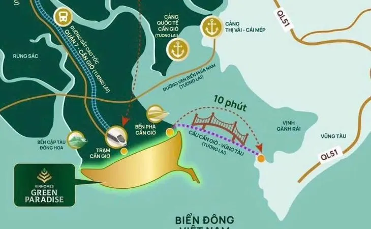 Vingroup vừa đề xuất UBND TPHCM về việc nghiên cứu làm cầu vượt biển Cần Giờ - Vũng Tàu