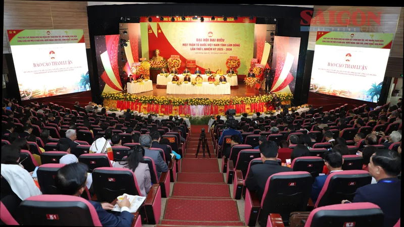 Quang cảnh Đại hội đại biểu MTTQ Việt Nam tỉnh Lâm Đồng lần thứ I. Ảnh: ĐOÀN KIÊN