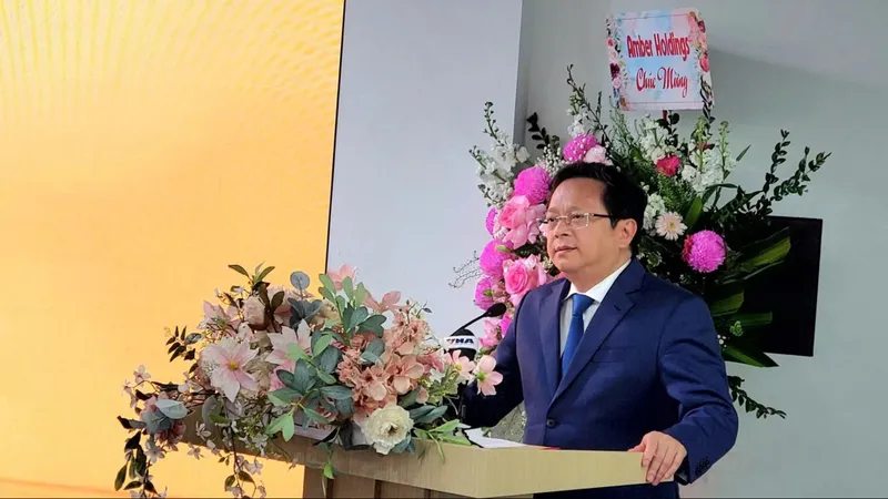 Phó Trưởng ban Chính sách chiến lược Trung ương Nguyễn Đức Hiển phát biểu chỉ đạo tại diễn đàn. Ảnh: HÀ NGUYỄN