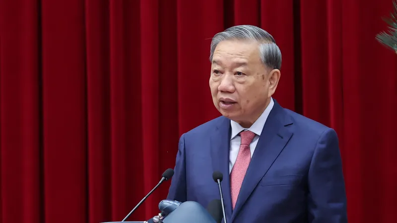 Tổng Bí thư Tô Lâm phát biểu khai mạc Hội nghị lần thứ 15 Khóa XIII. Ảnh VGP
