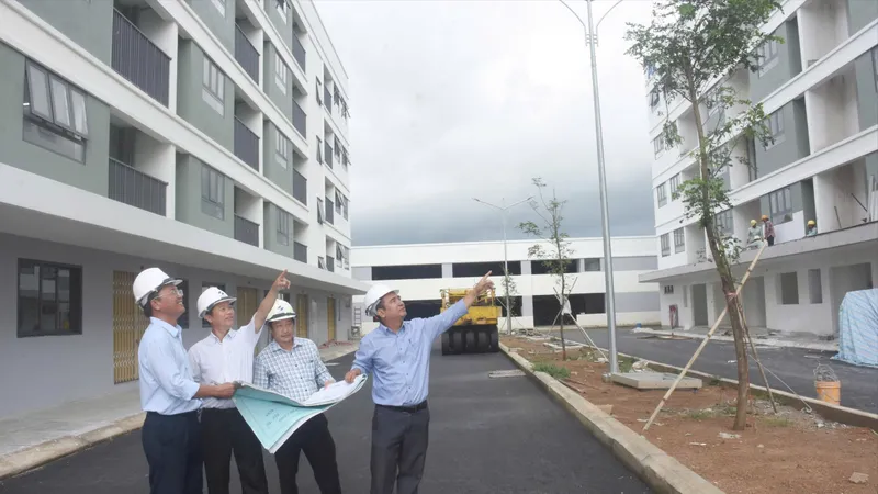 Dự án nhà ở xã hội khu dân cư Sonadezi Hữu Phước (xã Ngãi Giao, TPHCM) vừa hoàn thành. Ảnh: QUANG VŨ
