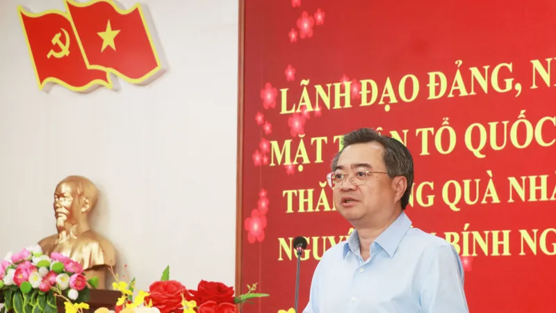 Trưởng Ban Chính sách, chiến lược Trung ương Nguyễn Thanh Nghị thăm, chúc tết tại Cà Mau