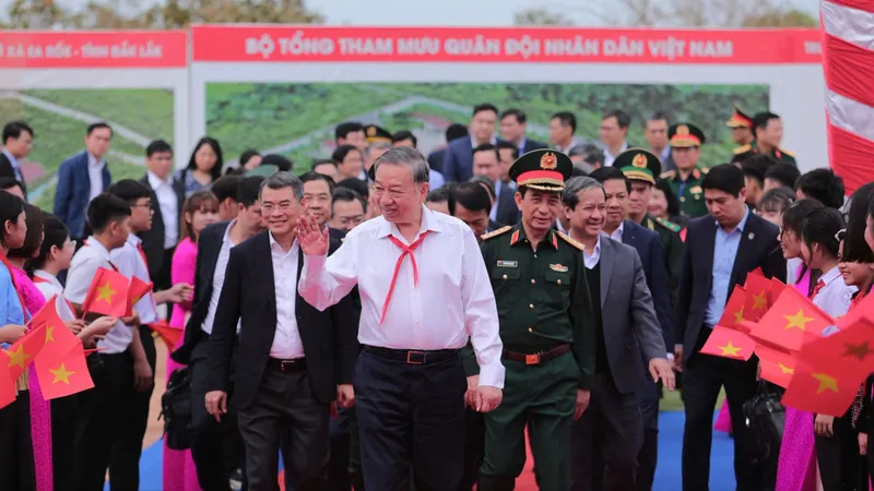 Tổng Bí thư Tô Lâm dự khởi công trường phổ thông nội trú liên cấp tại xã Ea Rốk, Đắk Lắk