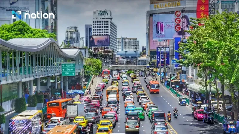 Mật độ giao thông tại thủ đô Bangkok, Thái Lan. Ảnh: The Nation