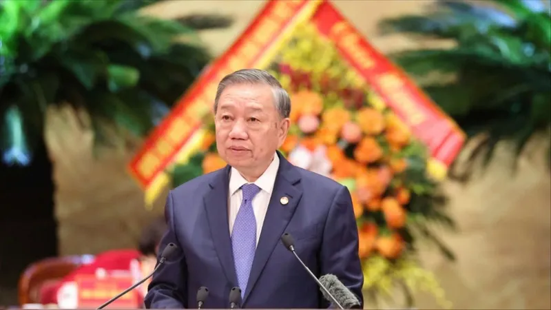 Tổng Bí thư, Chủ tịch nước Tô Lâm phát biểu chỉ đạo đại hội, Ảnh QUANG PHÚC