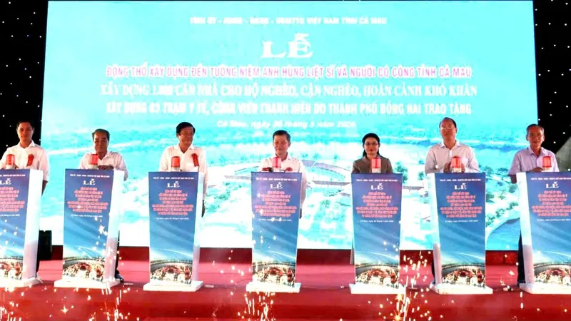 Đồng Nai tặng Cà Mau 3 trạm y tế và Công viên Thanh niên trị giá hơn 260 tỷ đồng