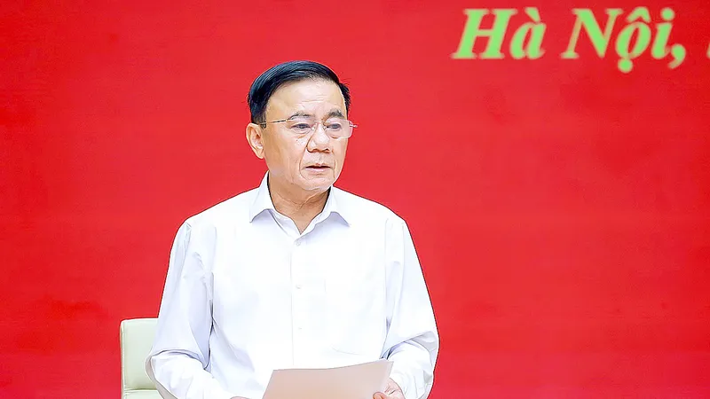 Thường trực Ban Bí thư Trần Cẩm Tú phát biểu tại hội nghị. Ảnh: TTXVN