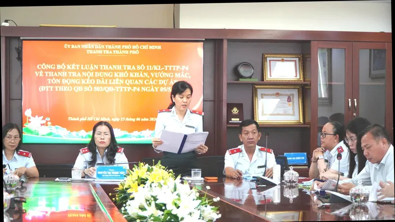 Lễ công bố kết luận thanh tra, kiểm tra tại Thanh tra TPHCM. Ảnh: TH