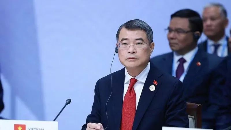 Thủ tướng Lê Minh Hưng tại Phiên họp toàn thể Hội nghị Cấp cao Kỷ niệm 35 năm quan hệ ASEAN-Nga. Ảnh: Dương TTXVN 