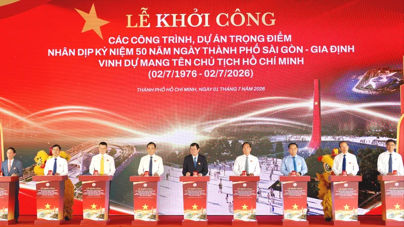 TPHCM khởi công 8 công trình, dự án trọng điểm chào mừng 50 năm thành phố mang tên Bác