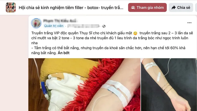 Trên nhiều hội nhóm tràn ngập các lời rao truyền trắng tại nhà. Ảnh chụp màn hình Facebook