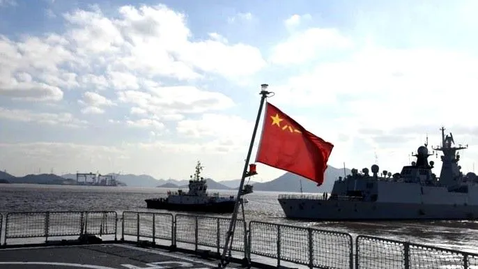 Tập trận trên biển chung giữa Trung Quốc và Nga năm 2022. Ảnh: THX