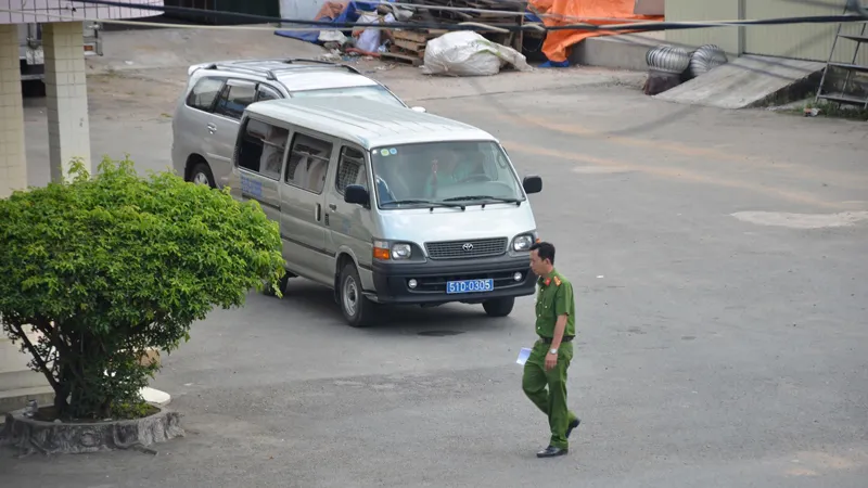 Công an có mặt tại hiện trường.