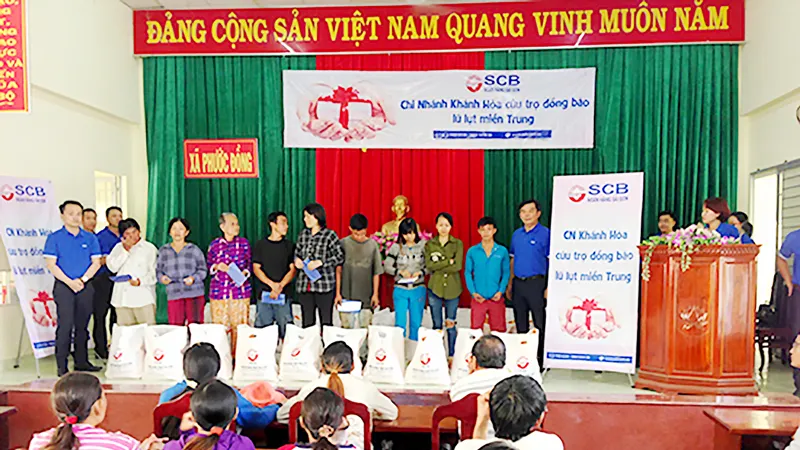 SCB hỗ trợ đồng bào bị thiệt hại do thiên tai