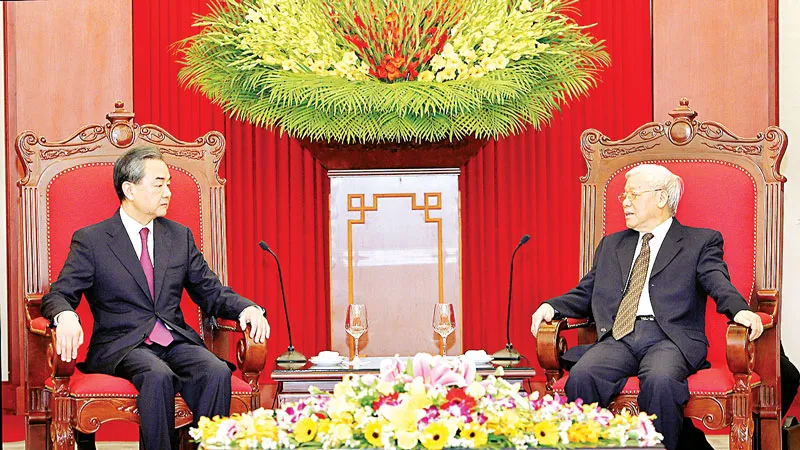 Tổng Bí thư Nguyễn Phú Trọng tiếp Ủy viên Quốc vụ, Bộ trưởng Bộ Ngoại giao Trung Quốc Vương Nghị