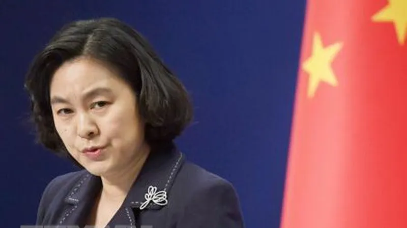 Người phát ngôn Bộ Ngoại giao Trung Quốc Hoa Xuân Oánh. (Nguồn: Kyodo/TTXVN)