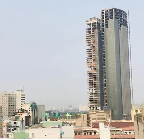 Dự án Sài Gòn One Tower tại quận 1, TPHCM, đang được đưa ra đấu giá Ảnh: HUY ANH