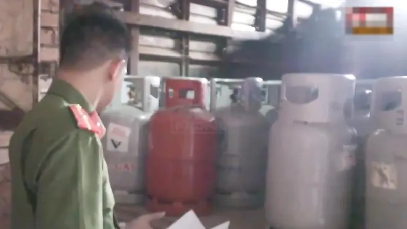 Bắt quả tang cơ sở sang chiết gas trái phép quy mô lớn
