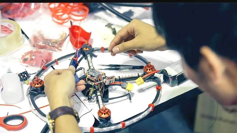 Để có chiếc drone hoàn chỉnh đòi hỏi kỹ năng lắp ráp kiên trì và tỉ mỉ. Ảnh: Internet