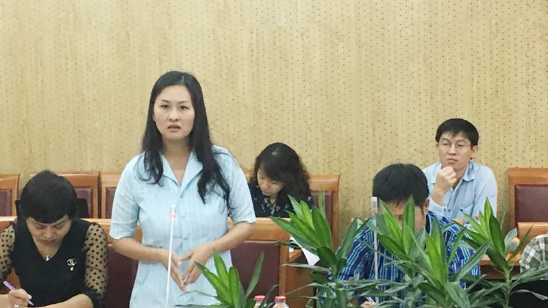 Bà Đoàn Thị Ánh Mai, Giám đốc Trung tâm Văn hóa quận 8, TPHCM phát biểu tại buổi tọa đàm.