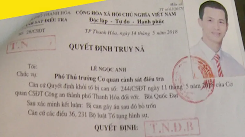 Quyết định truy nã đối tượng Bùi Quốc Đạt 