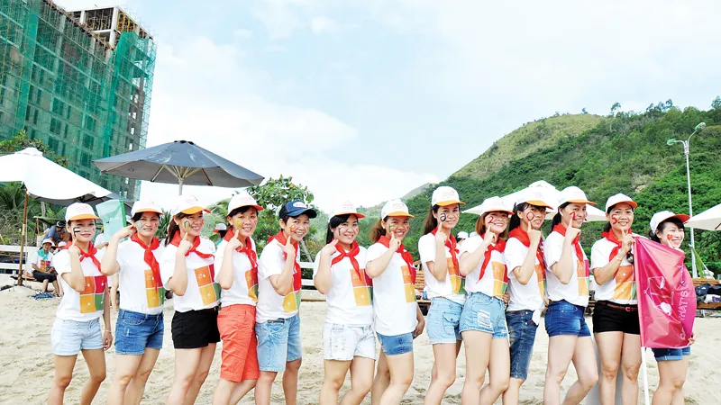 Một đoàn khách của Viettours 