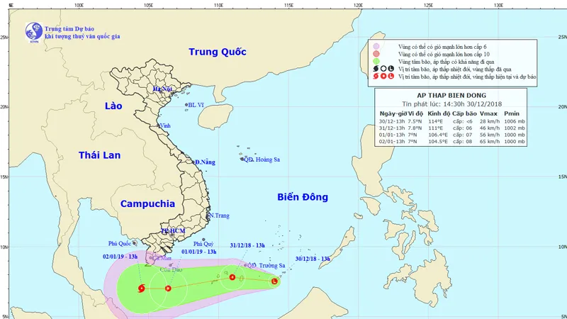Ảnh: Trung tâm Dự báo khí tượng thủy văn Quốc gia