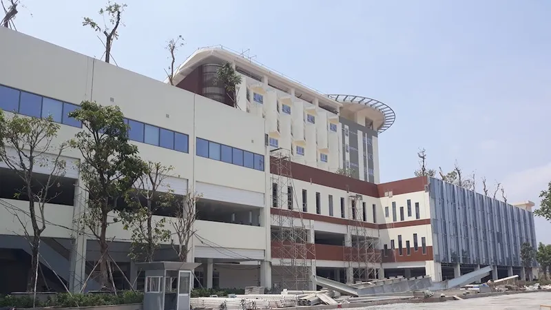Công trình thi công Cơ sở 2, Bệnh viện Ung bướu TPHCM ngày 13-3-2019. Ảnh: hcmcpv/Đan Như