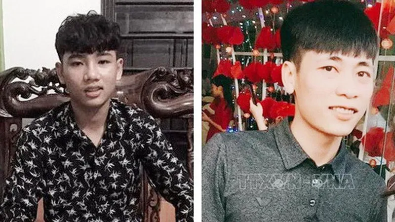 Hai anh Võ Khánh Thành (trái) và Phạm Thế Cương. Ảnh: TTXVN