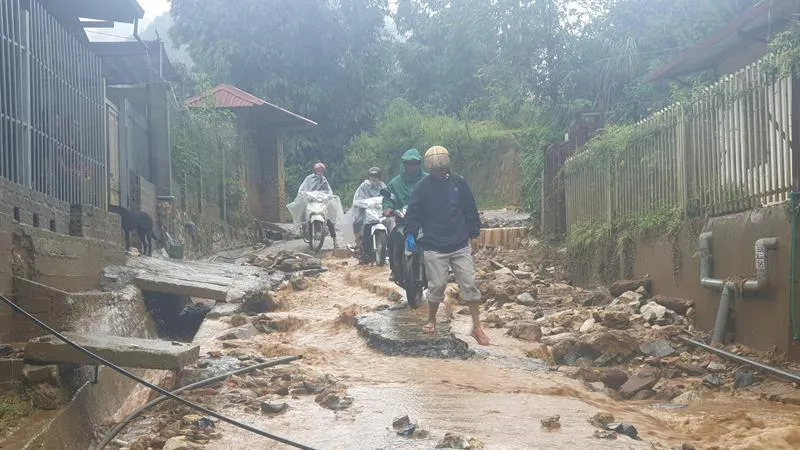 Mưa lũ trên diện rộng ở vùng núi Bắc bộ