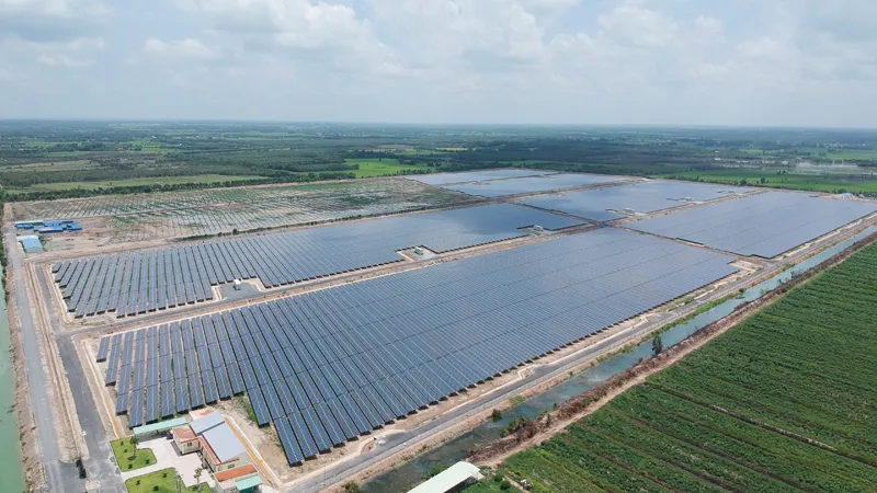 Hệ thống điện mặt trời tại một địa phương. Ảnh: CAO THĂNG