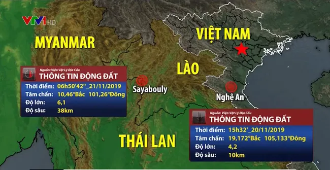 Liên tiếp xảy ra động đất ở Lào