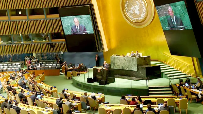 Ngoại trưởng Nga Sergei Lavrov phát biểu về an ninh mạng trước Đại hội đồng LHQ