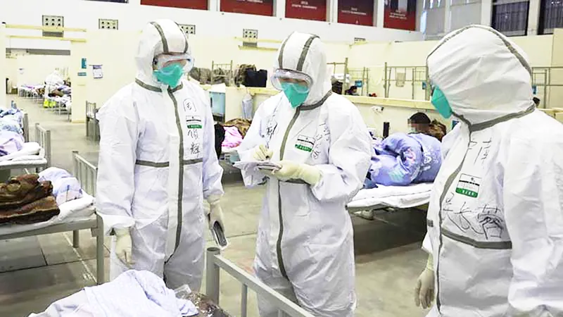 Trong một bệnh viện tại Vũ Hán, Trung Quốc
