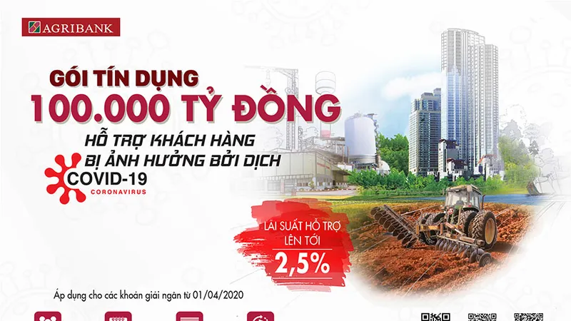 Agribank tiếp tục giảm lãi suất đối với gói tín dụng 100.000 tỷ đồng