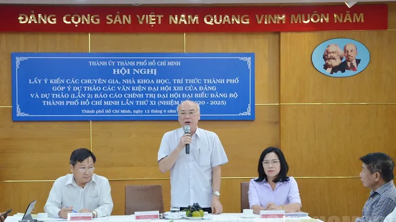 Trưởng Ban Tuyên giáo Thành ủy TPHCM Phan Nguyễn Như Khuê phát biểu tại hội nghị. Ảnh: hcmcpv