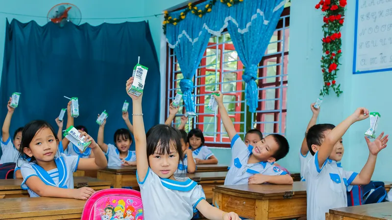 Chương trình giúp cải thiện dinh dưỡng cho các em, để các em có thêm năng lượng học tập, vui chơi, góp phần nâng cao thể lực