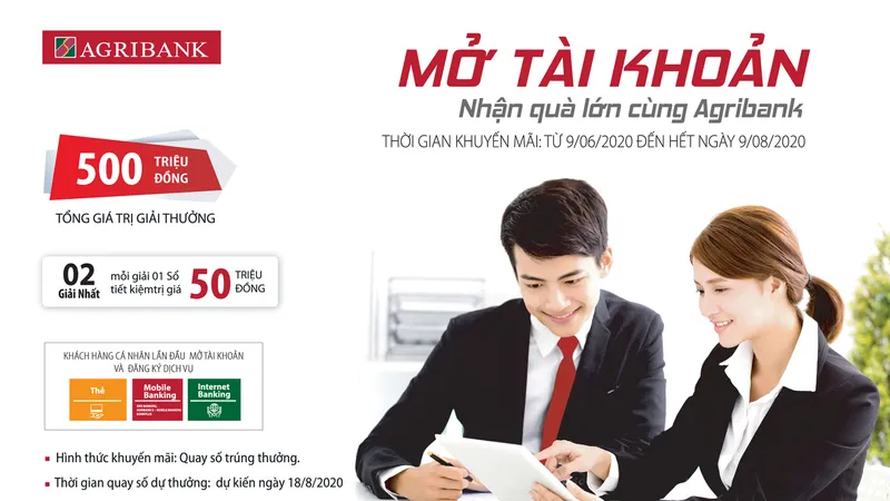 Mở tài khoản - Nhận quà lớn cùng Agribank