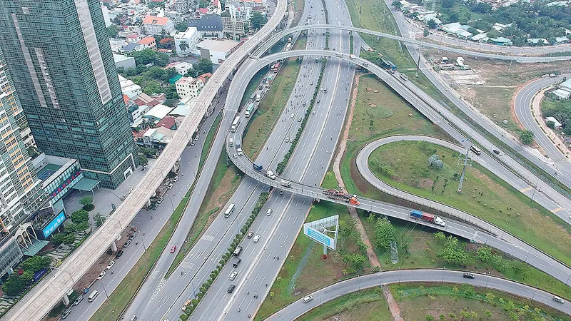 Hệ thống giao thông liên hoàn tại phường An Phú, TP Thủ Đức, TPHCM. Ảnh: CAO THĂNG
