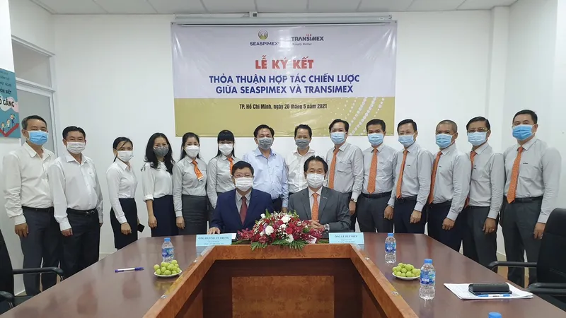 Quang cảnh lễ ký kết giữa Seaspimex và Transimex