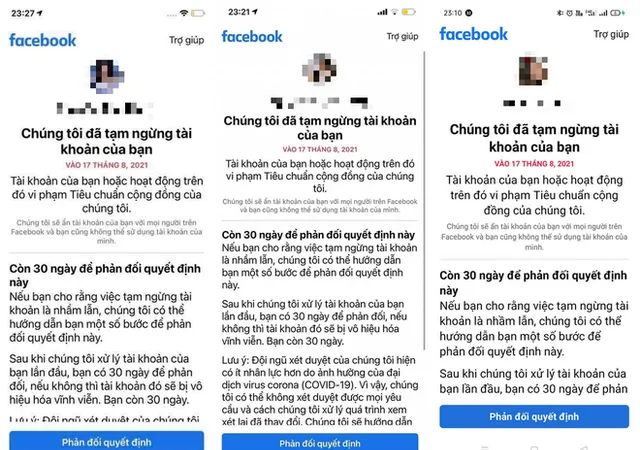 Vi phạm tiêu chuẩn cộng đồng, hàng loạt tài khoản Facebook bị khóa