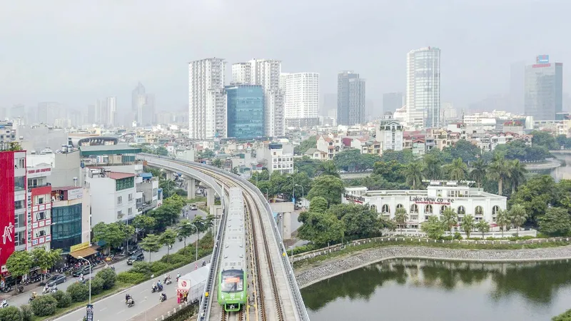 Dự án Đường sắt đô thị Hà Nội tuyến Cát Linh - Hà Đông. Ảnh: QUANG PHÚC