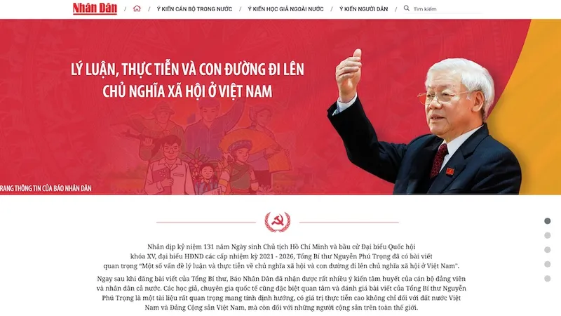 Ra mắt trang thông tin đặc biệt về bài viết của Tổng Bí thư Nguyễn Phú Trọng