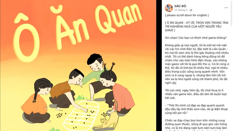Bài viết chia sẻ về văn hóa Việt Nam và hình ảnh trên fanpage Gấc đỏ