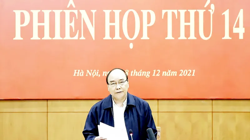 Chủ tịch nước Nguyễn Xuân Phúc phát biểu kết luận phiên họp lần thứ 14 của Ban Chỉ đạo Cải cách tư pháp Trung ương